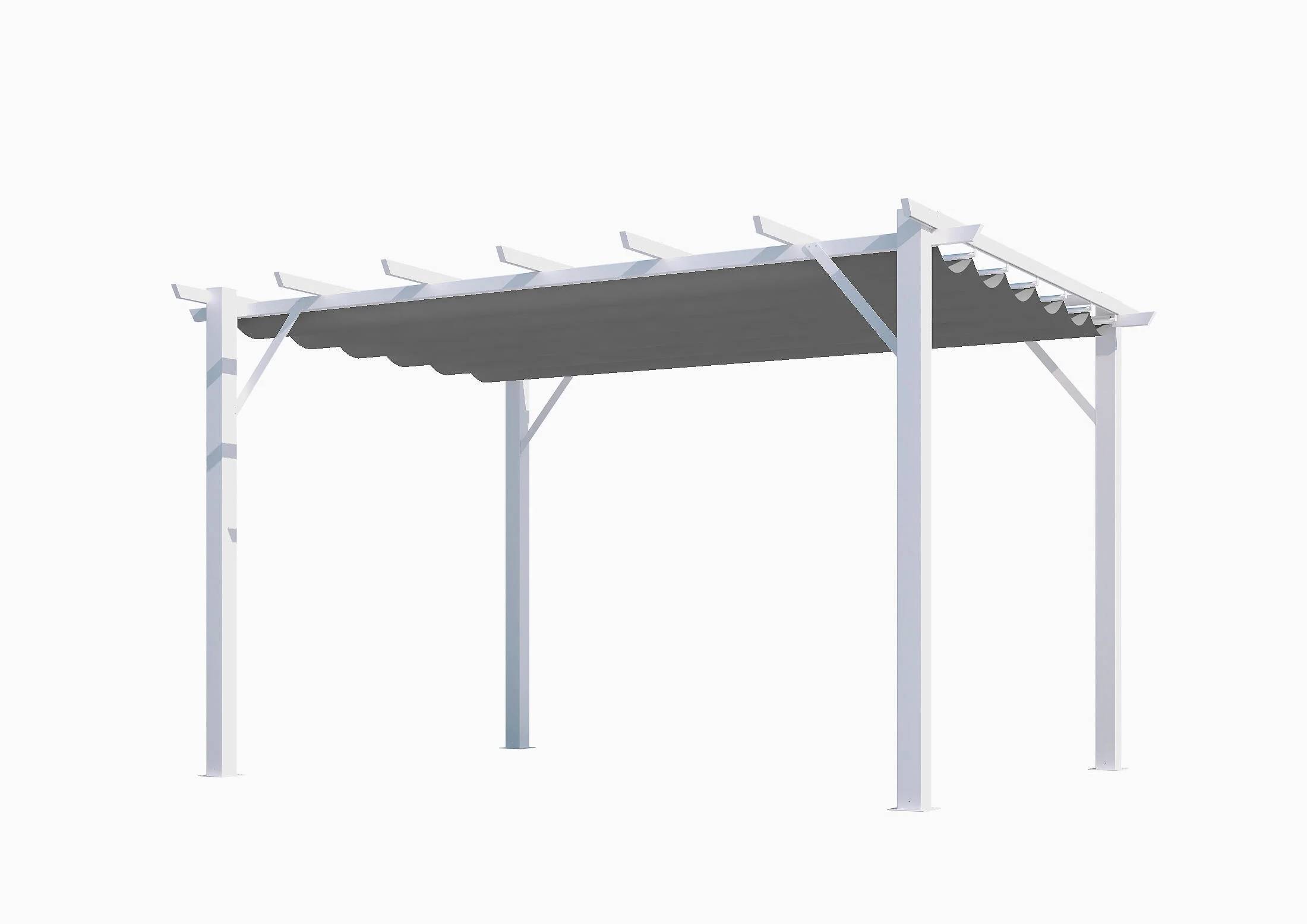 Pergola autoportante aluminium blanc 12 m2 - Habrita - Image 6