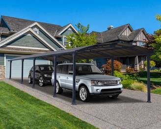 Carport Arcadia 10600 Polycarbonate Aluminium Gris Anthracite 107,7x359x242 cm – PALRAM