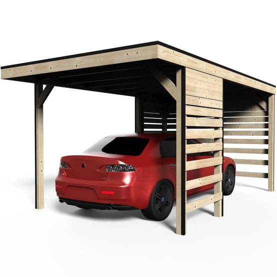Carport 1 Voiture Bois Sapin – DECOR & JARDIN - Image 3