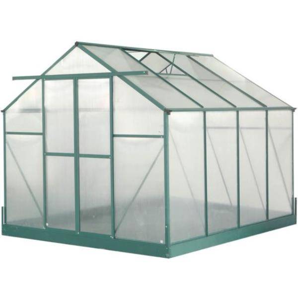 Serre de Jardin Aluminium Polycarbonate 4 mm Vert 7,44 m² SR3024J - HABRITA - Image 7