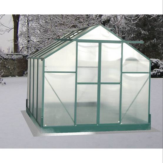 Serre de Jardin Aluminium Polycarbonate 4 mm Vert 7,44 m² SR3024J - HABRITA - Image 6