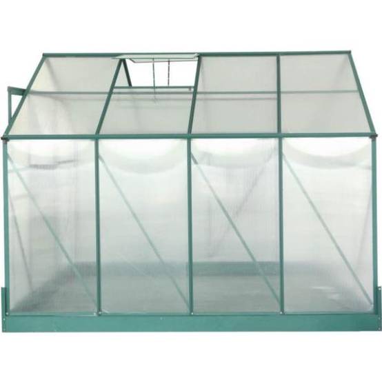 Serre de Jardin Aluminium Polycarbonate 4 mm Vert 7,44 m² SR3024J - HABRITA - Image 5