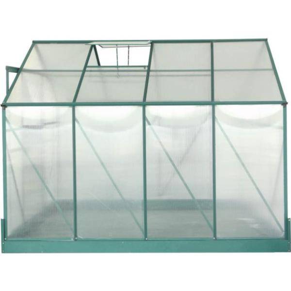 Serre de Jardin Aluminium Polycarbonate 4 mm Vert 7,44 m² SR3024J - HABRITA - Image 5