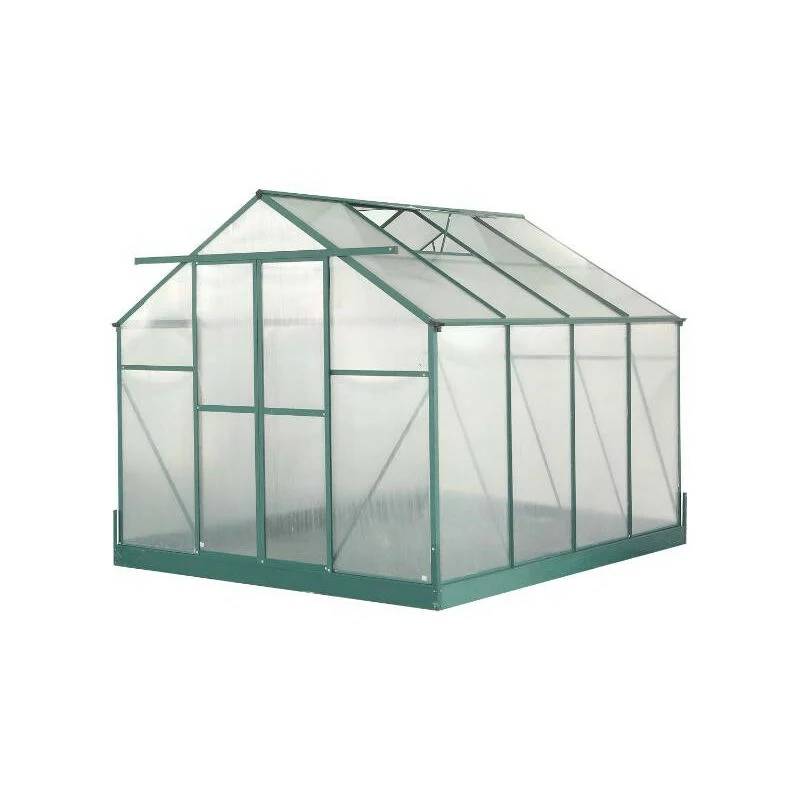 Serre de Jardin Aluminium Polycarbonate 4 mm Vert 7,44 m² SR3024J - HABRITA - Image 13