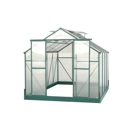 Serre de Jardin Aluminium Polycarbonate 4 mm Vert 7,44 m² SR3024J - HABRITA - Image 11