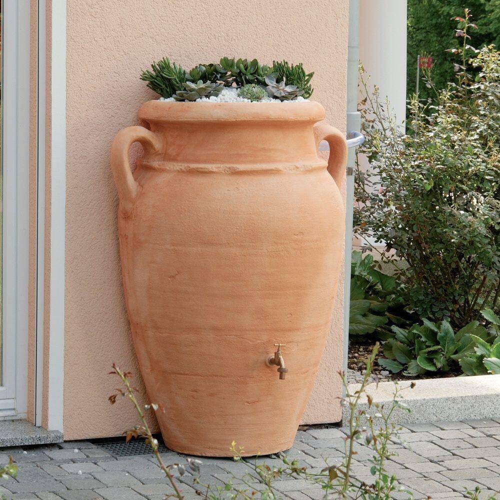 Garantia - Récupérateur d'eau de pluie 260L collecteur et robinet inclus PP coloris terre cuite - GARANTIA - Image 7