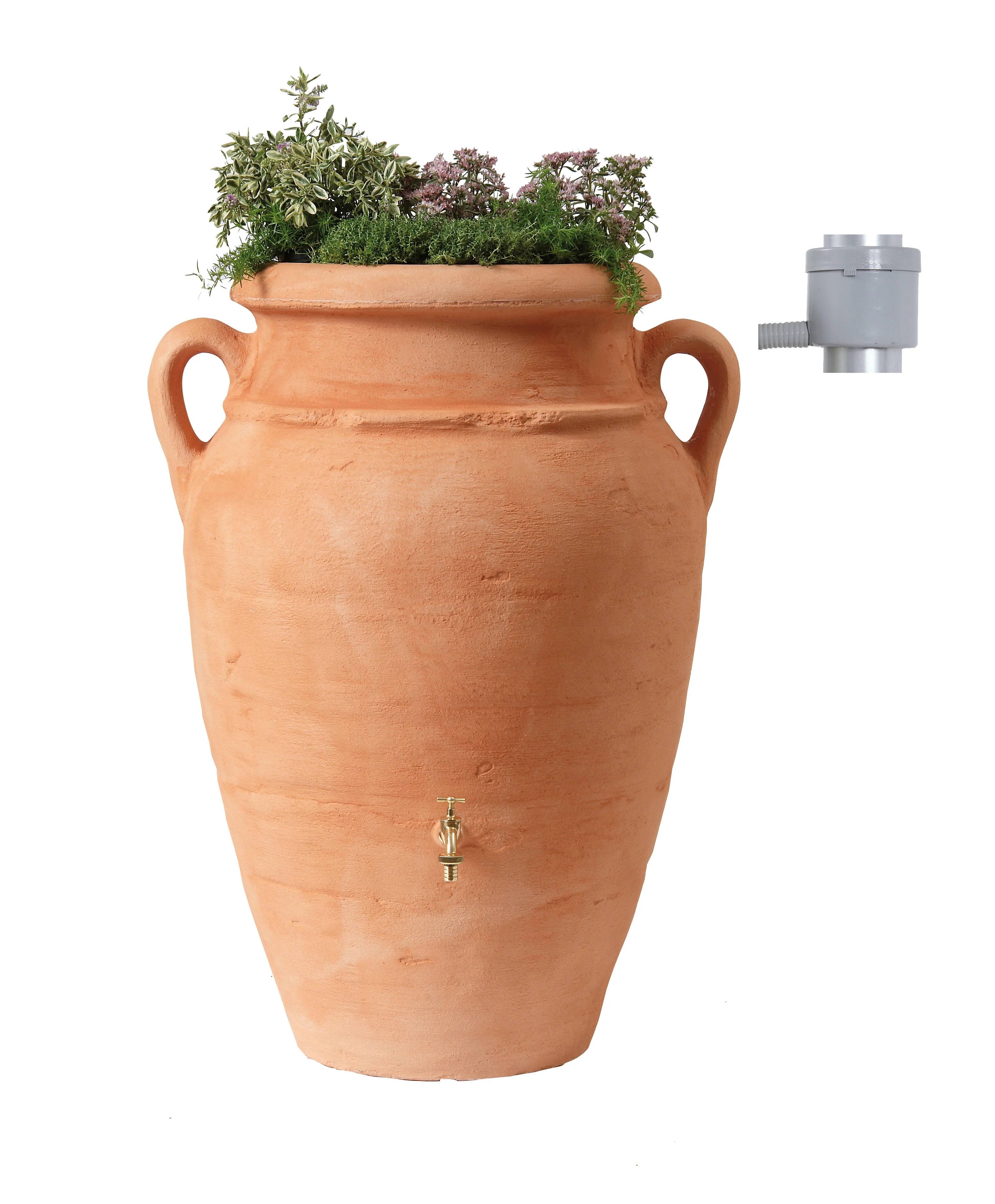 Garantia - Récupérateur d'eau de pluie 260L collecteur et robinet inclus PP coloris terre cuite - GARANTIA