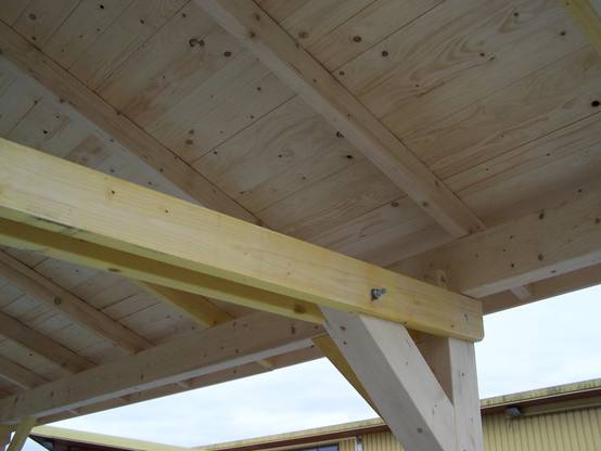 Carport bois avec toit double pente Habrita : 1 voiture- 17,50 M2 - Image 3