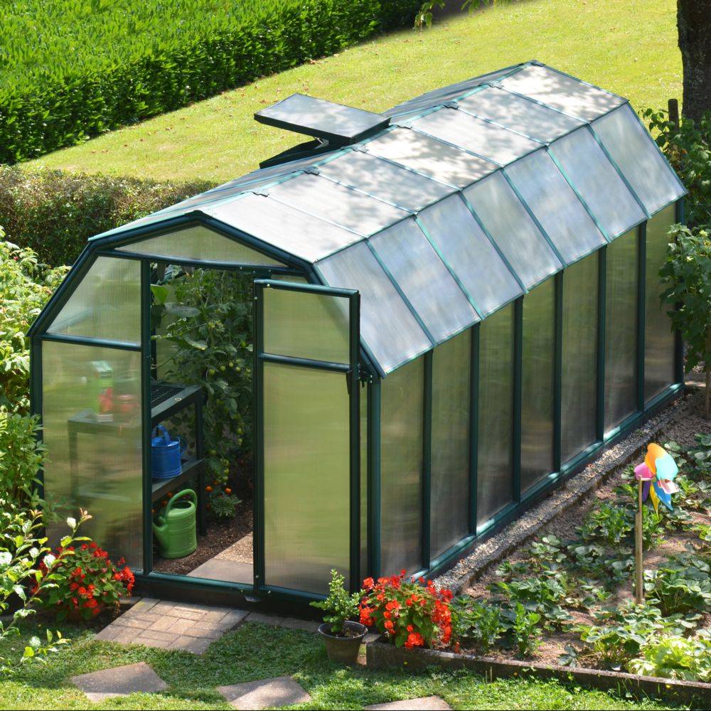 Serre polycarbonate Eco Grow vert 8.80 M2 + embase - Image 1