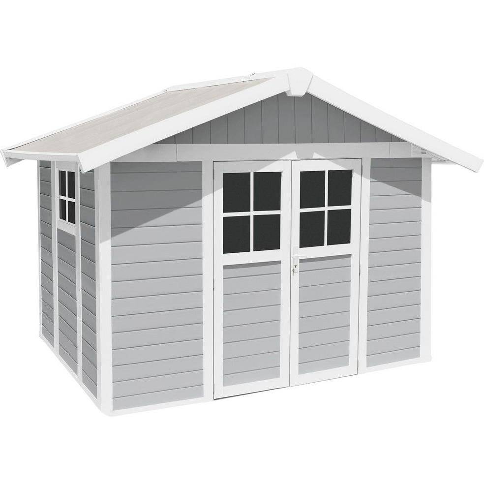 Abri de Jardin PVC Blanc Gris Foncé 7,5 m² – GROSFILLEX - Image 3