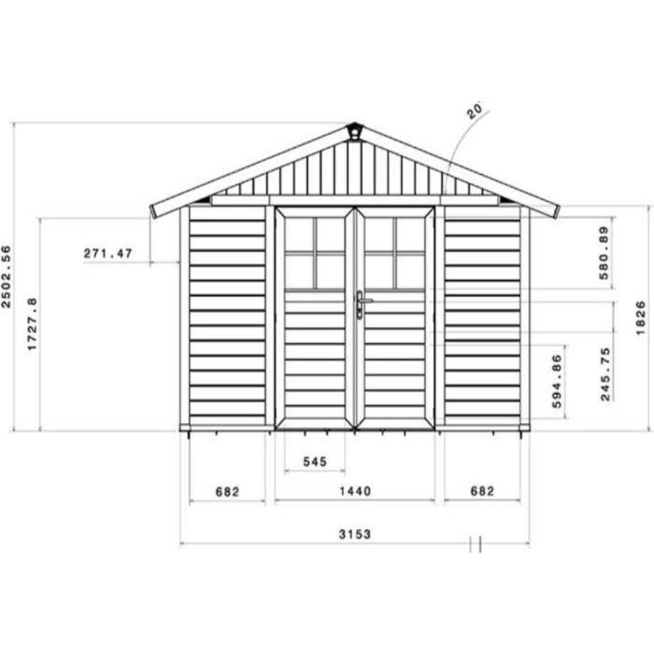 Abri de jardin PVC Gris foncé 11 m² avec Kit de fixation – GROSFILLEX - Image 4