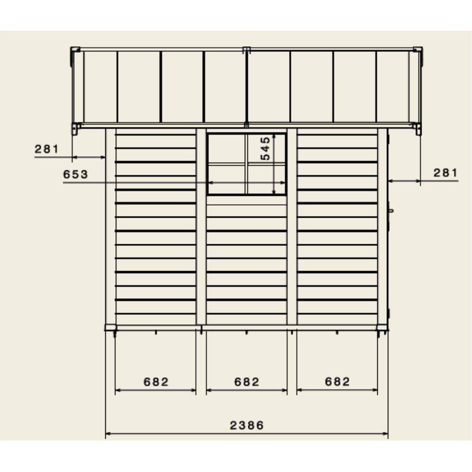 Grosfillex - Abri de Jardin Résine 7,5m² Ep.26mm Sherwood - GROSFILLEX