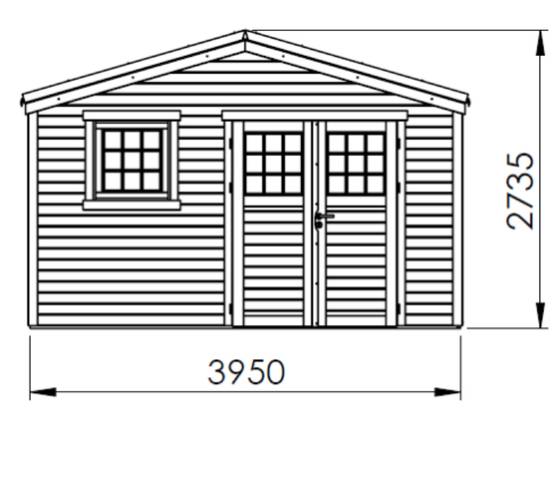 Cerland - Abri de Jardin Bois 13,6 m² Toiture Acier Galvanisé - MADEIRA - Image 10