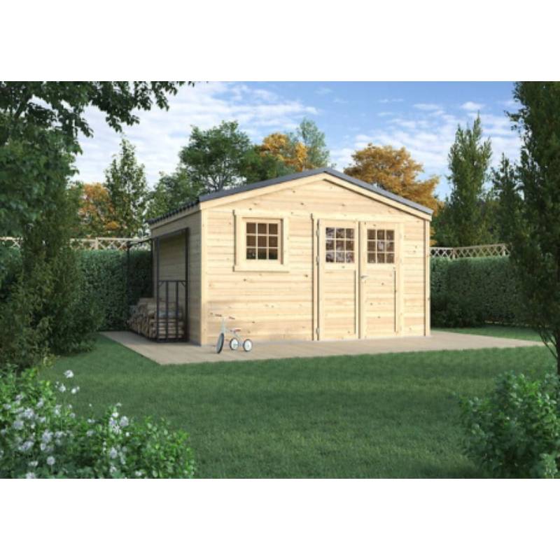 Cerland - Abri de Jardin Bois 13,6 m² Toiture Acier Galvanisé - MADEIRA - Image 13