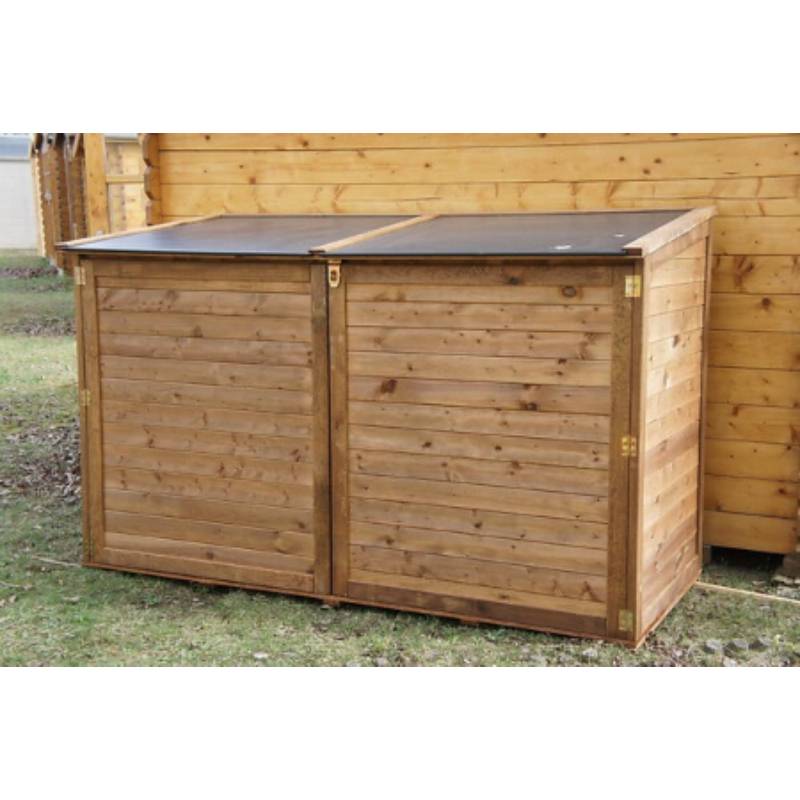 Coffre de Jardin Bois Pin Marron 2000L Trocadero – CHALET & JARDIN - Image 3
