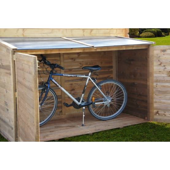 Coffre de Jardin Bois Pin Marron 2000L Trocadero – CHALET & JARDIN - Image 1