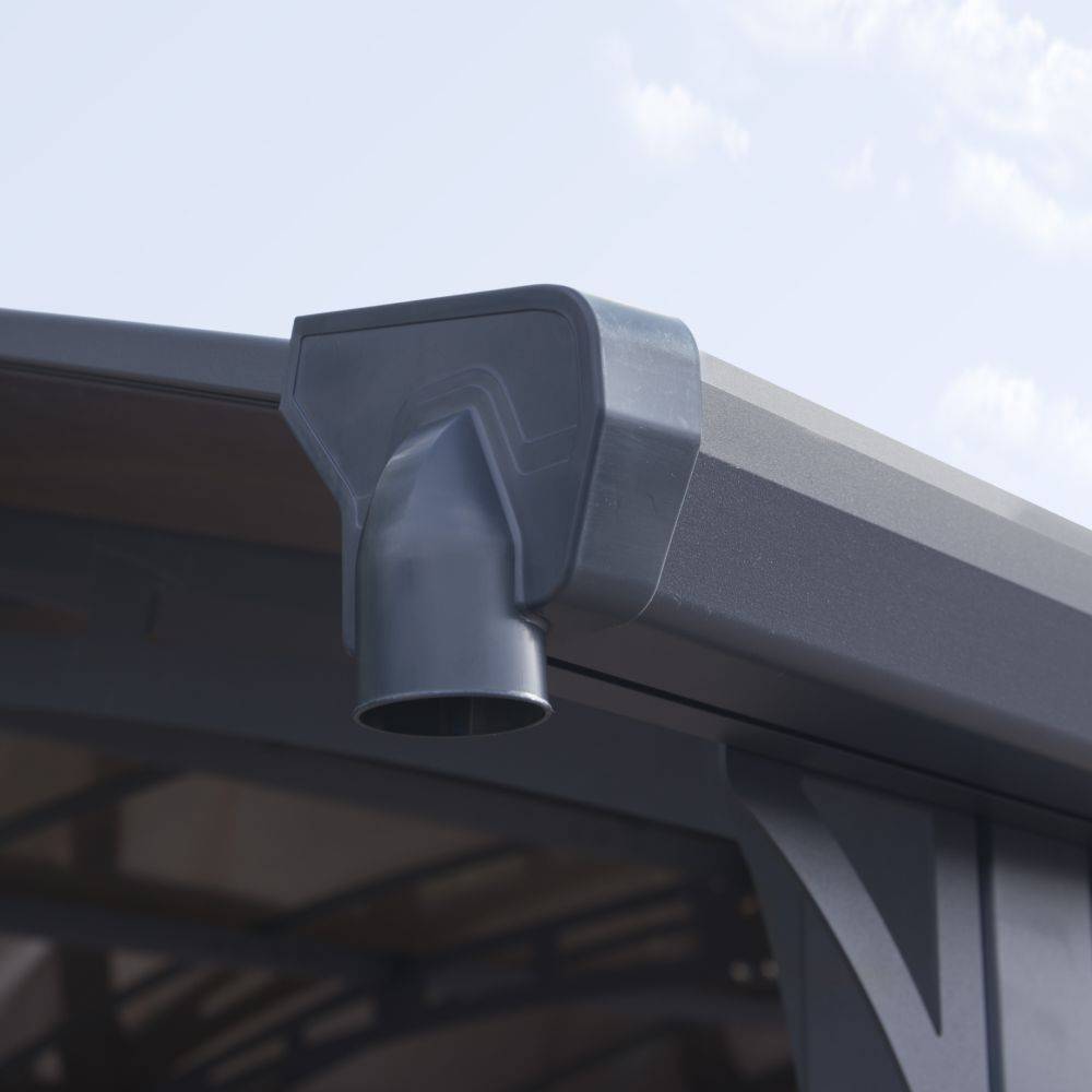 Carport aluminium toit polycarbonate Arcadia : 2 voiture 30,8 M2 - Image 5