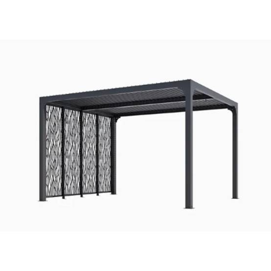 Pergola autoportante biocli alu. av 4 panneaux 10,80 m2 - Habrita - Image 3