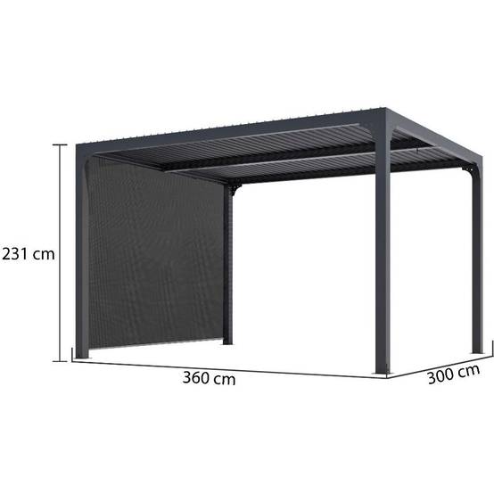 Pergola autoportante bioclima. Alu avec rideau latéral 10,80 m2 - Image 3