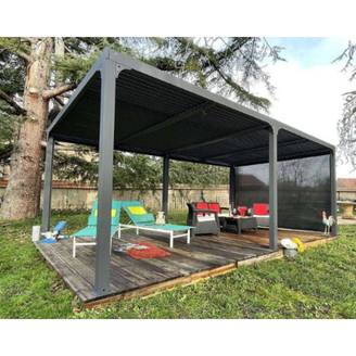 Pergola bioclimatique ALUMINIUM XXL 21,52 m2 - Habrita