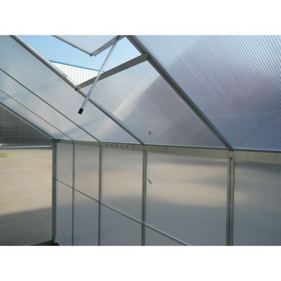 Serre de jardin Polycarbonate Aluminium Gris 2,39 m² SR1912J - HABRITA - Image 6