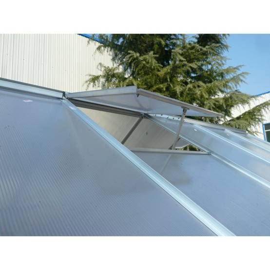 Serre de jardin Polycarbonate Aluminium Gris 2,39 m² SR1912J - HABRITA - Image 4