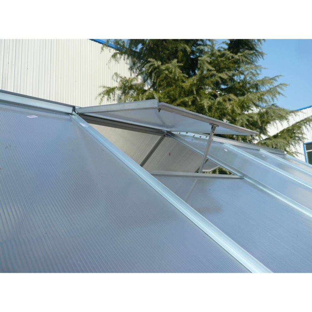 Serre de jardin Polycarbonate Aluminium Gris 2,39 m² SR1912J - HABRITA - Image 4