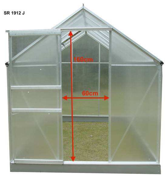 Serre de jardin Polycarbonate Aluminium Gris 2,39 m² SR1912J - HABRITA - Image 11