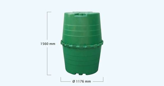 Graf - Récupérateur d'eau de pluie 1300L vert – GRAF - Image 8
