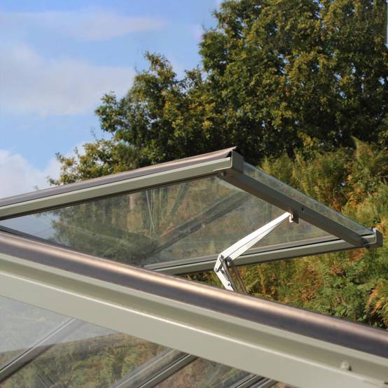 LAMS - Serre de jardin verre trempé aluminium brut 17,4 m² Supra avec embase - Lams - Image 6