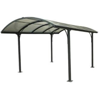Carport alu toit polycarbonate Habrita : 1 voiture - 14,62 M2