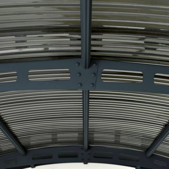 Canopia by Palram - Carport Abri Voiture Aluminium Gris Anthracite 494,5P x 494,5L x 239H cm – PALRAM - Image 7