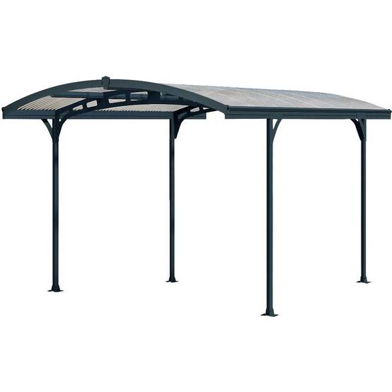 Canopia by Palram - Carport Abri Voiture Aluminium Gris Anthracite 494,5P x 494,5L x 239H cm – PALRAM - Image 3