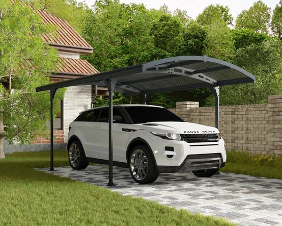 Canopia by Palram - Carport Abri Voiture Aluminium Gris Anthracite 494,5P x 494,5L x 239H cm – PALRAM - Image 12