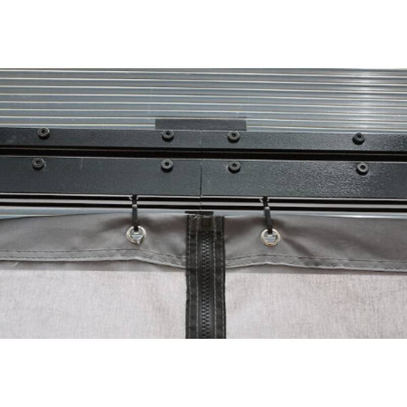Pergola autoportante alu toit 4 pentes gris 10,80 m2 - Gloriette - Image 7