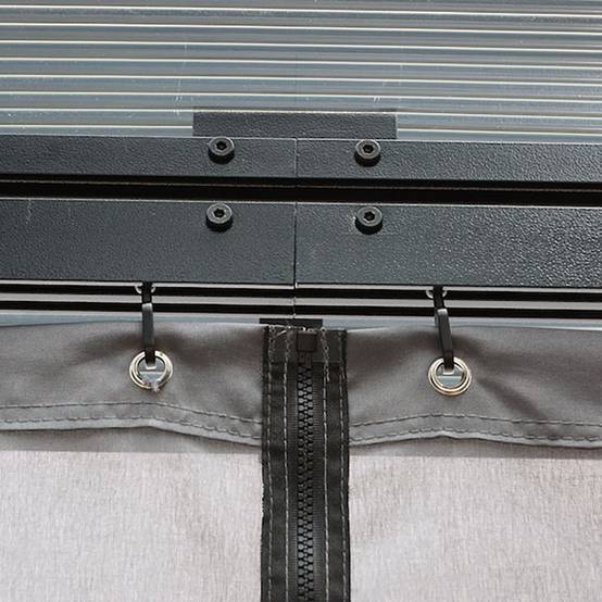 Pergola autoportante alu toit 4 pentes gris 10,80 m2 - Gloriette - Image 6