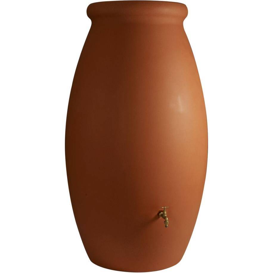 Belli - Récupérateur d'eau de pluie 1000L + robinet, socle, collecteur Jarre PE coloris terre cuite - BELLI - Image 4