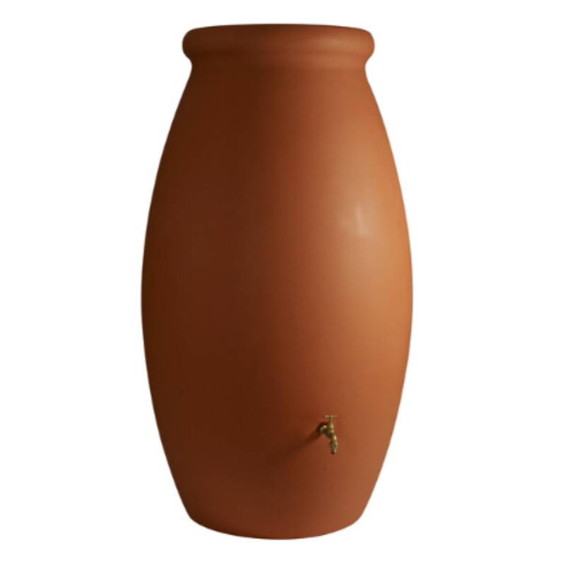 Belli - Récupérateur d'eau de pluie 1000L + robinet, socle, collecteur Jarre PE coloris terre cuite - BELLI - Image 6