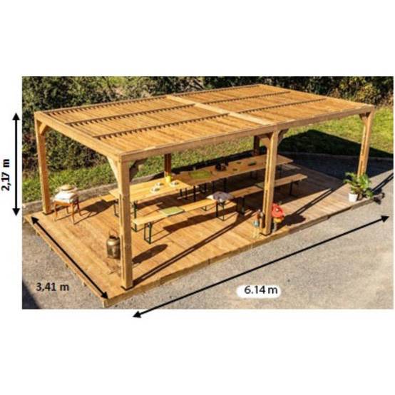 Pergola autoportante bois traité - HABRITA - Image 5