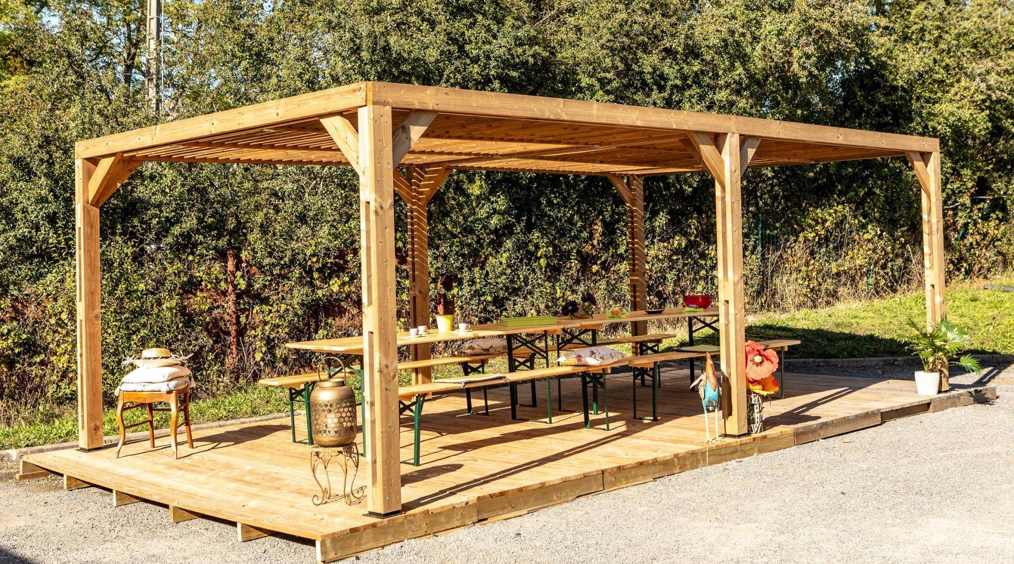Pergola autoportante bois traité - HABRITA - Image 11