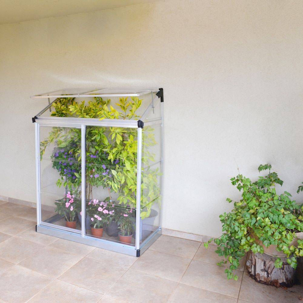 Serre adossée en polycarbonate alu 0.75 M2  - Palram Canopia - Image 8
