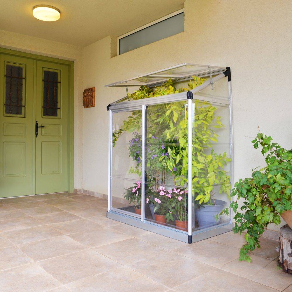 Serre adossée en polycarbonate alu 0.75 M2  - Palram Canopia - Image 1