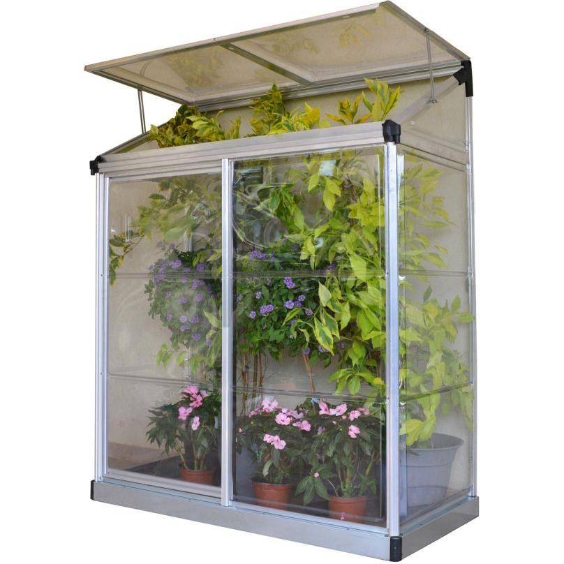 Serre adossée en polycarbonate alu 0.75 M2  - Palram Canopia - Image 4