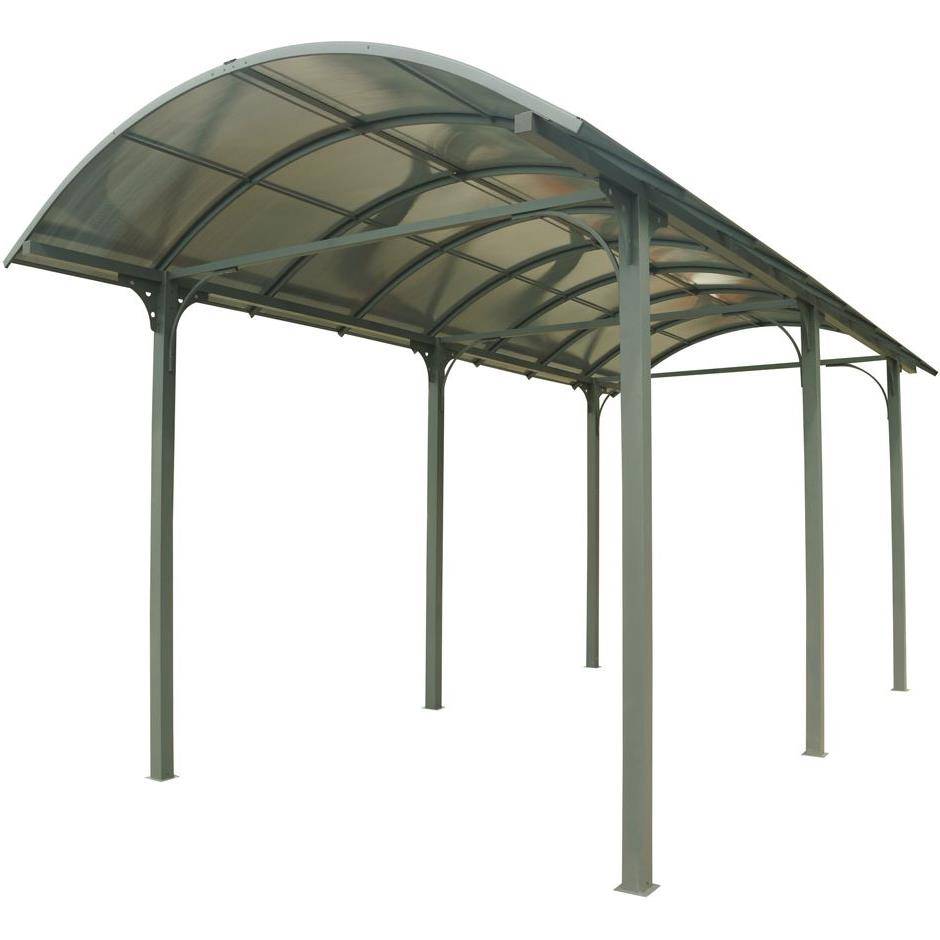 Carport pour camping-car aluminium gris anthracite 27,51 m² - HABRITA