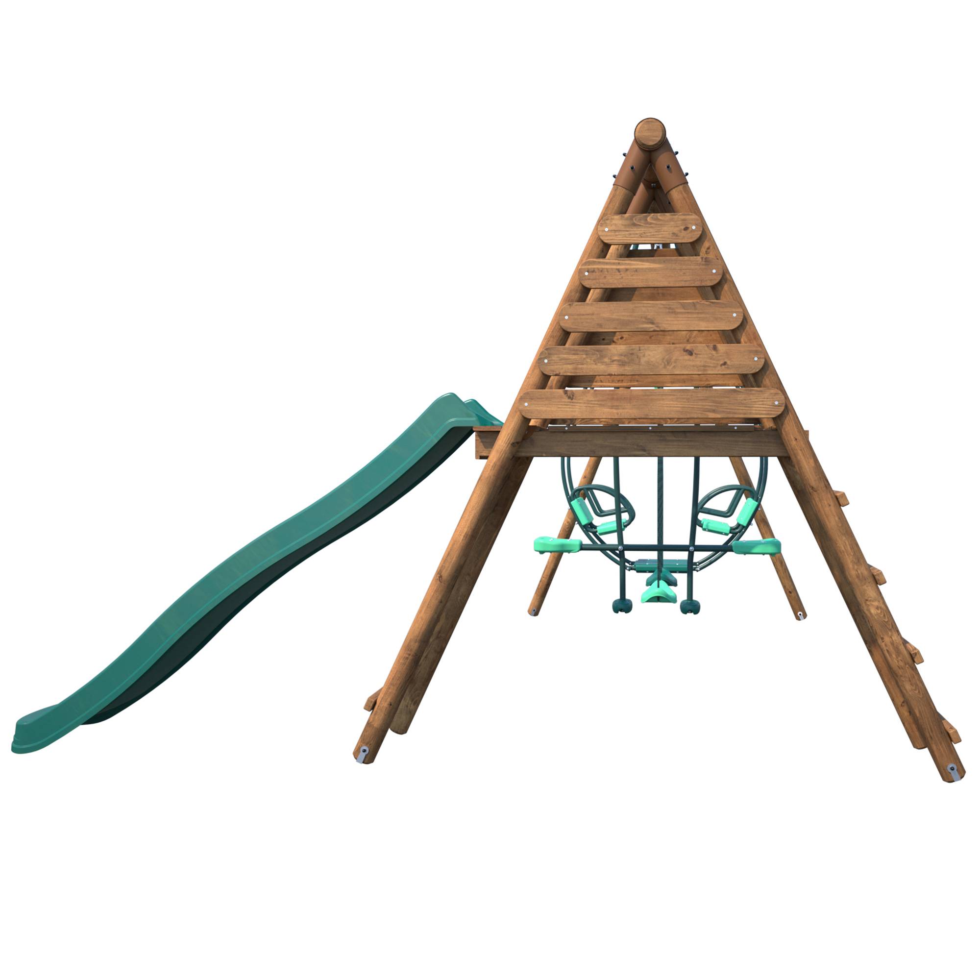 Soulet - Portique Balançoire Bois Traité 4 Agrès Toboggan - JACINTHE - Image 3