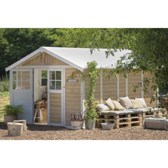 Grosfillex - Abri De Jardin Chêne Naturel 10,6m² Ep.26mm - GROSFILLEX - Image 3