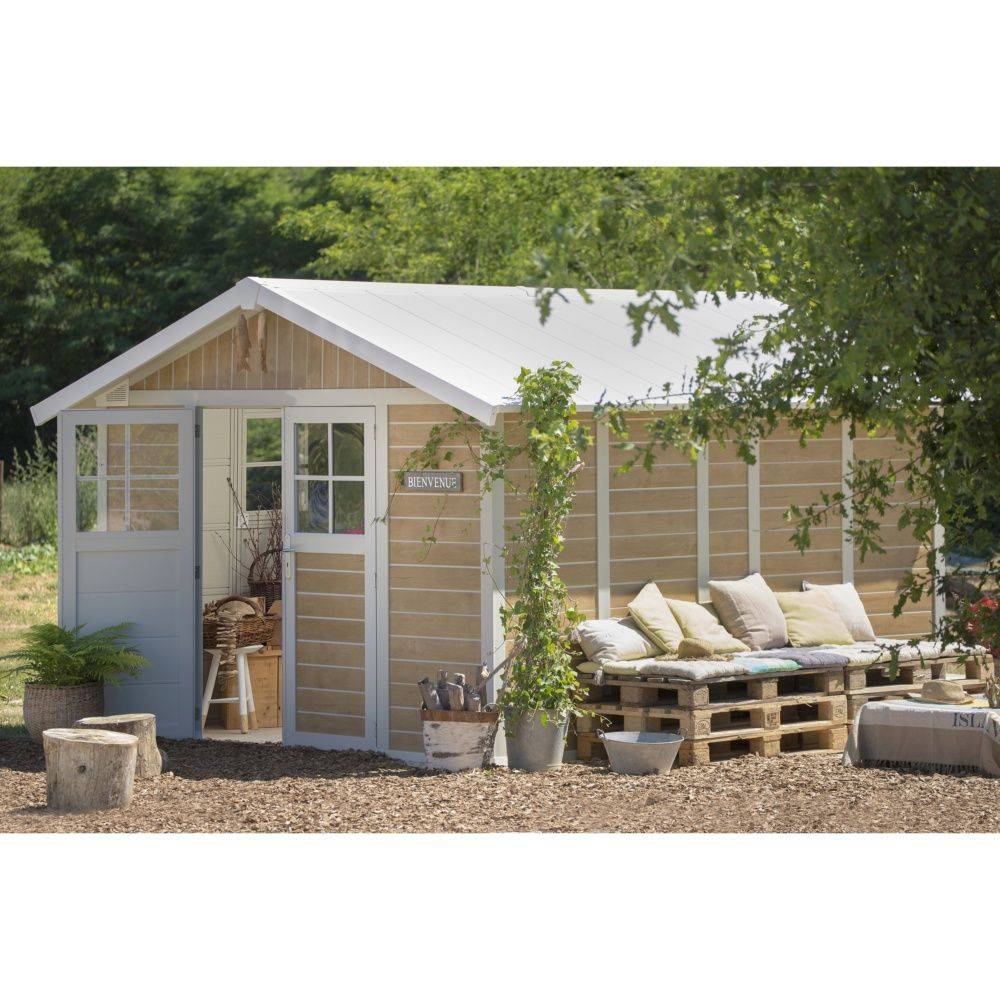 Grosfillex - Abri De Jardin Chêne Naturel 10,6m² Ep.26mm - GROSFILLEX - Image 3
