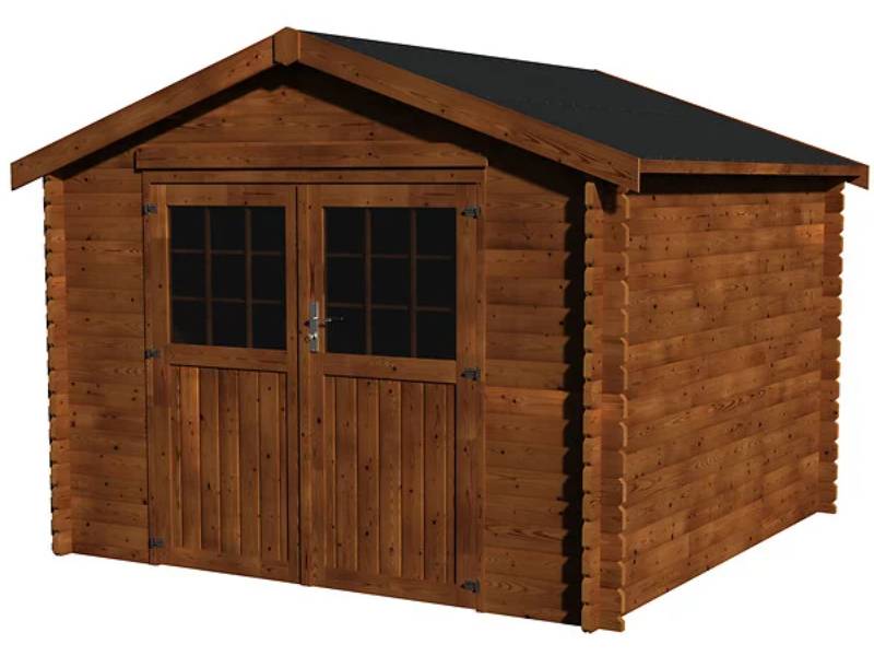 Decor et Jardin - Abri de Jardin Bois Traité Marron 8,88 m²  Ep.34mm Valodeal - DECOR ET JARDIN - Image 2
