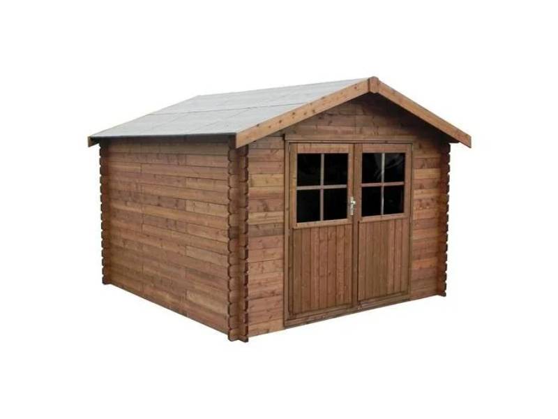 Decor et Jardin - Abri de Jardin Bois Traité Marron 8,88 m²  Ep.34mm Valodeal - DECOR ET JARDIN - Image 1