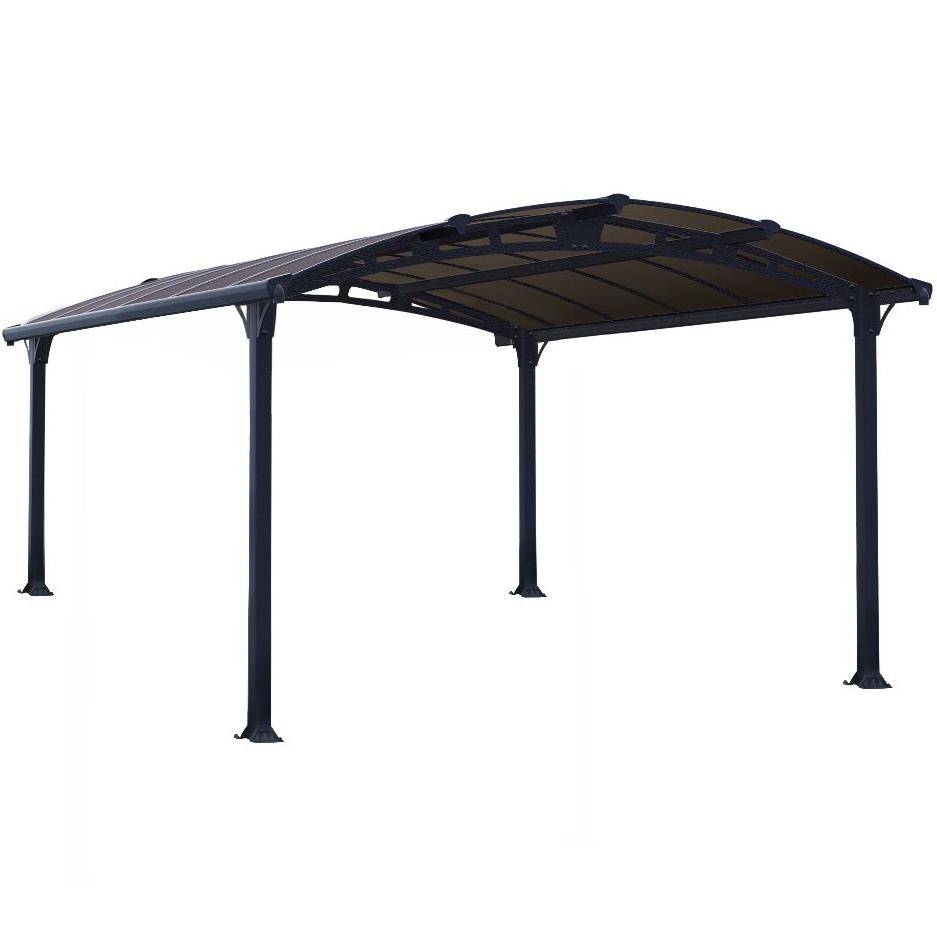 Carport aluminium toit polycarbonate : 1 voiture - 15,4 M2 - Image 1